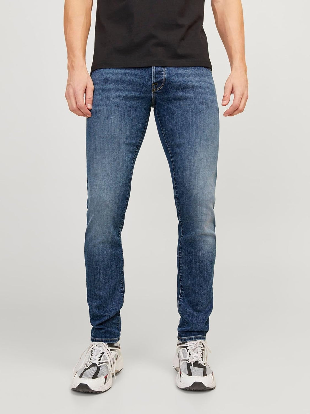 JACK & JONES Herren Jeans JJIGLENN JJFOX 50SPS CB 036 - Slim Fit Blau Blue Denim 28W / 30L Blue Deni