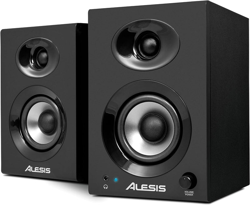 Alesis Elevate 3 MKII - Aktive Desktop-Studiolautsprecher für Heimstudios/Video-Bearbeitung/Gaming u