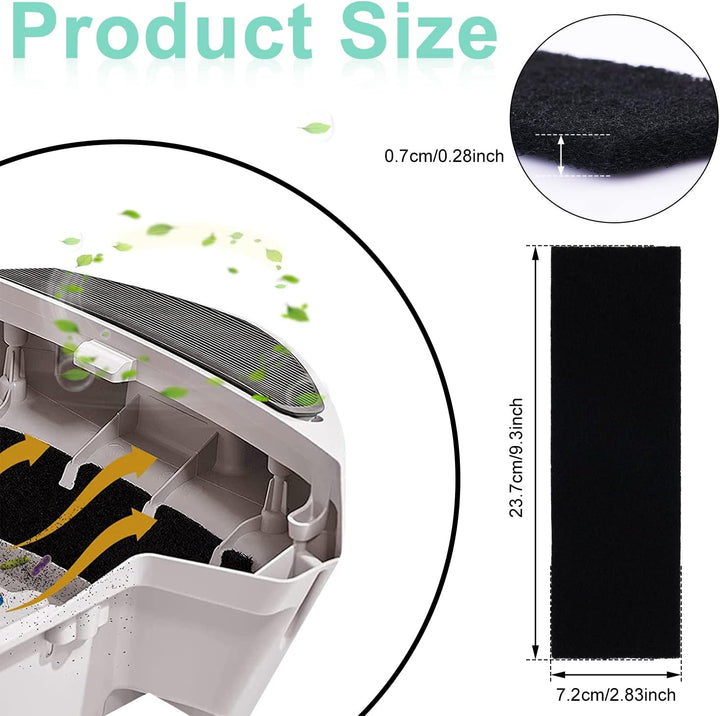 TOYMIS 6er-Pack Kohlefilter Kohlefilter Katzenklo Kohlefilter Katzenklo Filter Katzentoilette Strapa