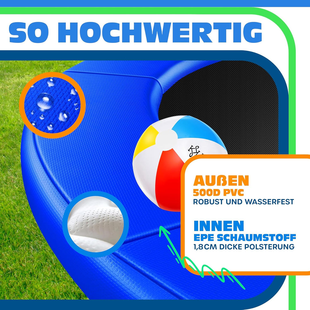 KESSER® - Trampolin Randabdeckung Ø 244, 305, 366, 426 cm, 30cm breit 100% UV-beständig reissfest Fe