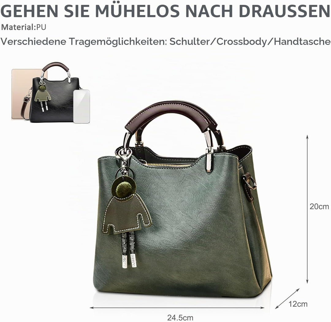 NICOLE &amp; DORIS Handtasche Damen Klein Umhängetasche Crossbody PU Leder Henkeltasche Schultertasche V