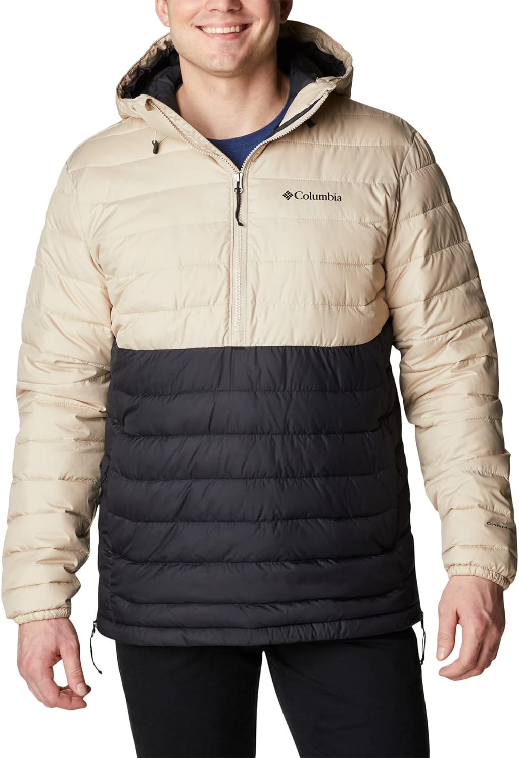 Columbia Herren Powder Lite Isolierte Jacke im Anorak-Stil Ancient Fossil, Black S, Ancient Fossil,