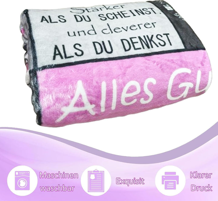 30 Geschenke für Frauen Decke, Flauschig Wohndecke,Geschenk 30. Geburtstag Frau Decke,Geburtstaggesc