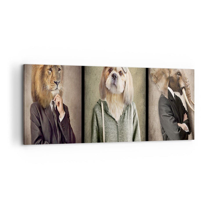 Panorama Bilder auf Leinwand 100x40cm Leinwandbild Tier Abstraktion Gross Wanddeko Bild Schlafzimmer