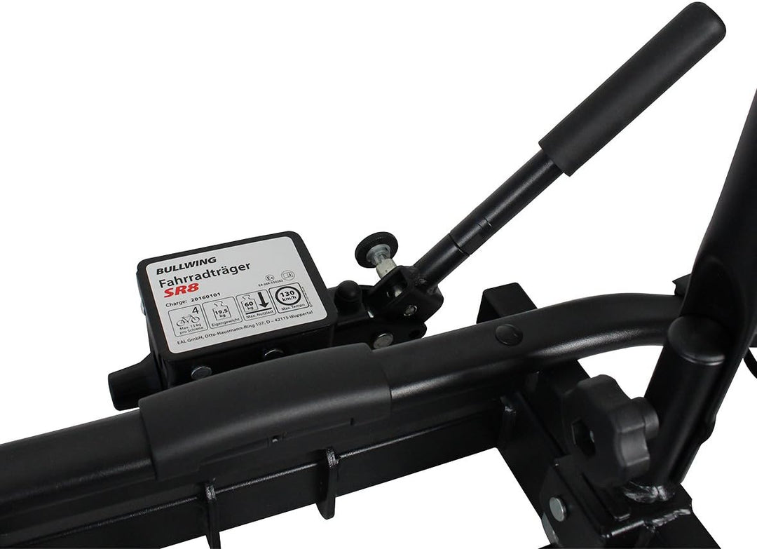 Bullwing SR8 Fahrradträger für 4 Fahrräder auf Auto Anhängerkupplung Heckträger Radträger abklappbar
