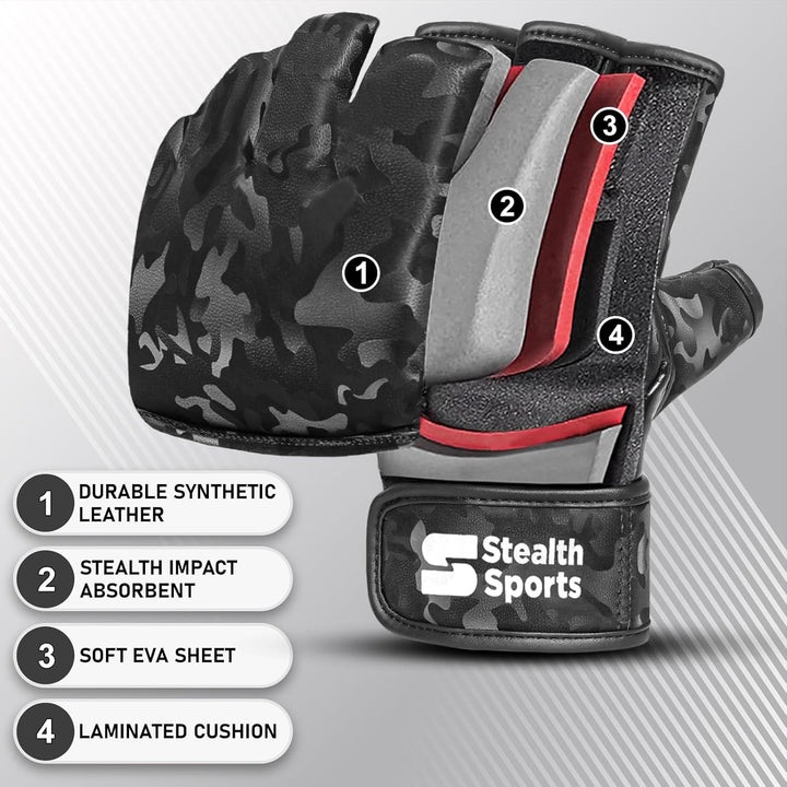 MMA-Handschuhe für Männer und Frauen, 12 mm Dickes PU-Leder, Grappling-Handschuhe, Muay Thai, Kickbo