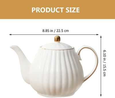 TOPBATHY Kaffeetasse Teekanne Aus Weisser Keramik K?niglicher Keramik Teekanne Porzellan Teekanne Fü