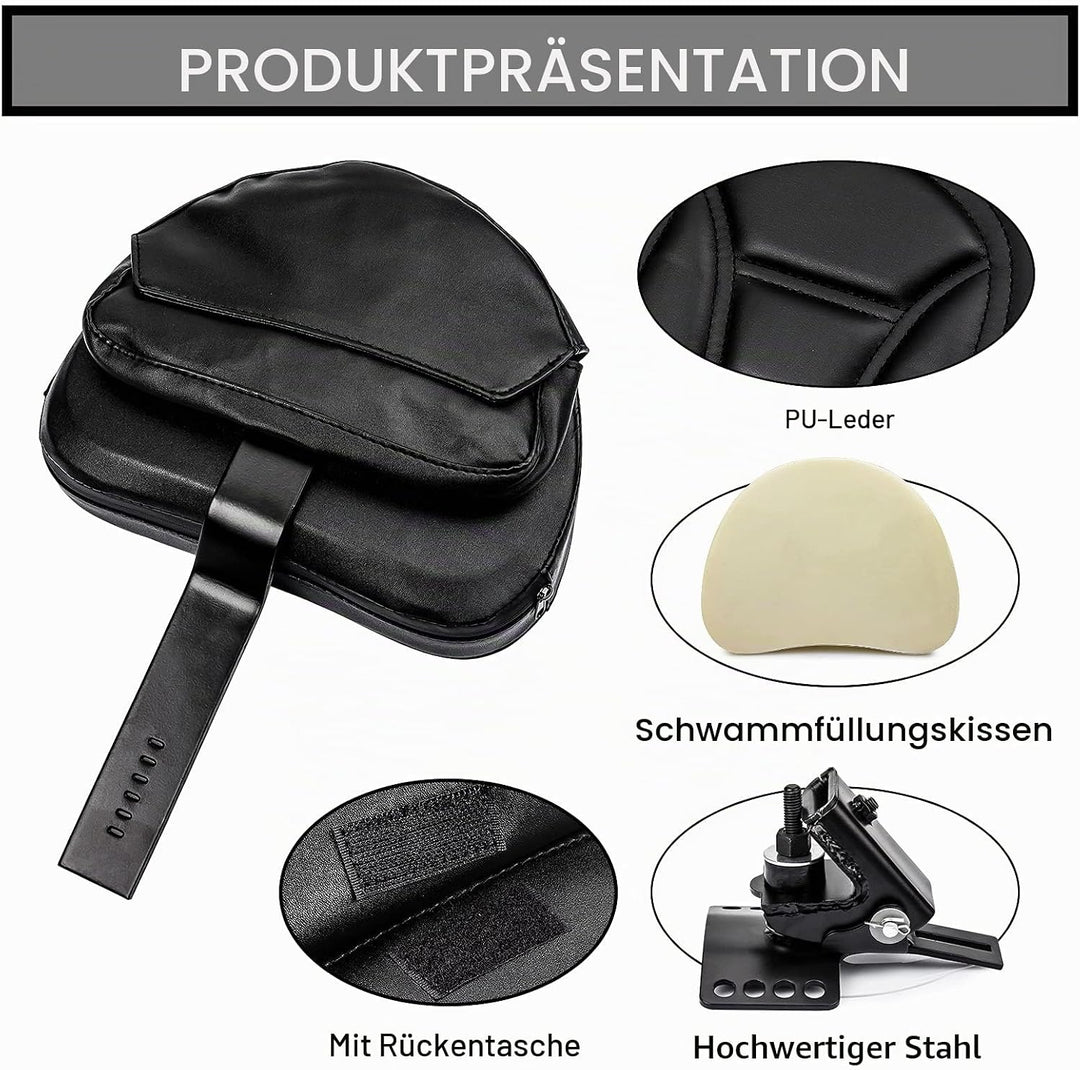 Plugin Fahrer Rückenlehne, PSLER Verstellbares Fahrer-Rückenlehnen Polster Sissy Bar mit Einer Gesch
