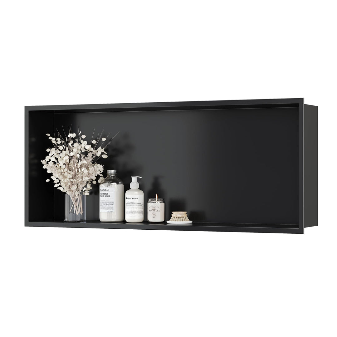 Neodrain Wandnische Dusche Edelstahl Duschnische Einzelregal Lagerung für Badezimmer 75 x 30 cm, Sch