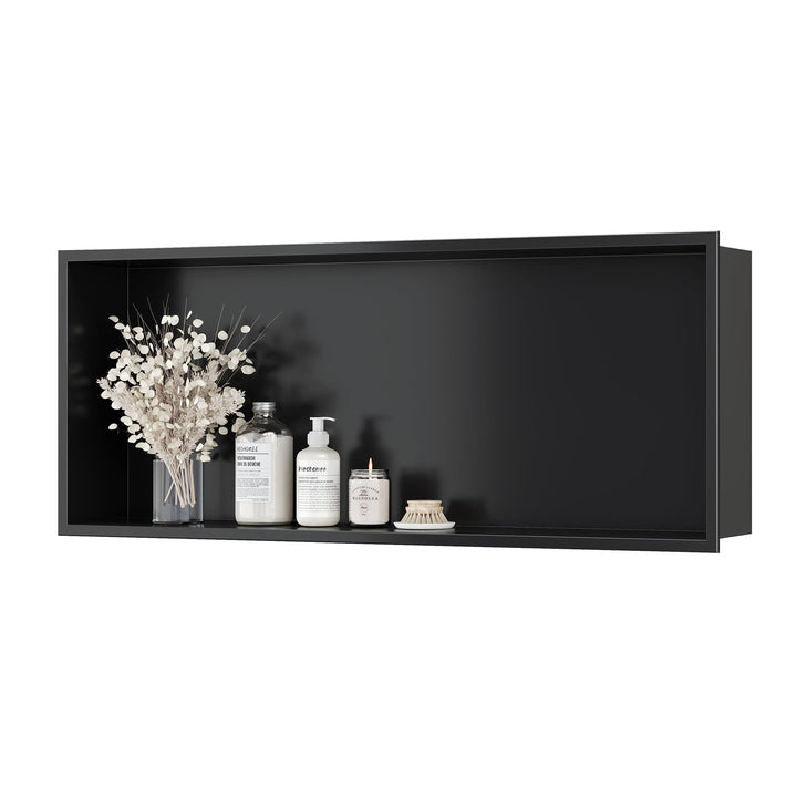 Neodrain Wandnische Dusche Edelstahl Duschnische Einzelregal Lagerung für Badezimmer 75 x 30 cm, Sch