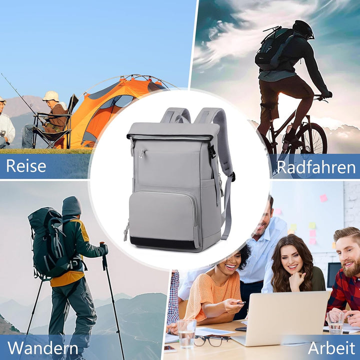 Leichter Rucksack 18–21L – Tagesrucksack für Uni, Arbeit & Alltag, Wasserabweisend, Anti-Diebstahl,