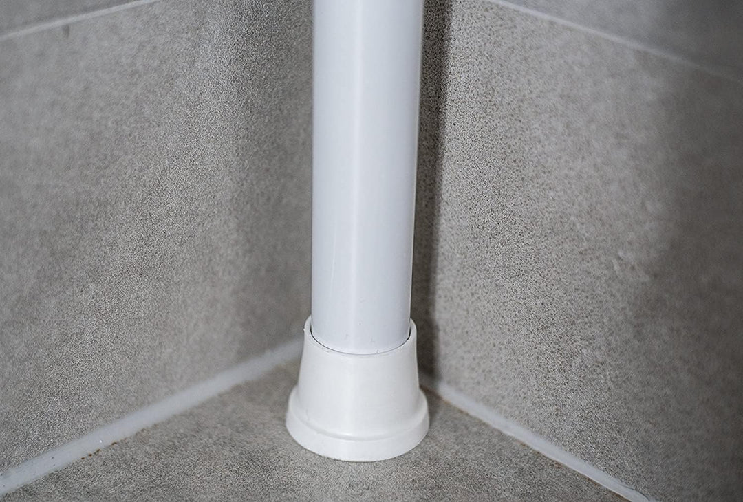 KSHandel24 BADREGAL TELESKOPREGAL 3 ODER 4 BÖDEN ZUR AUSWAHL WEISS CHROM ECKREGAL DUSCHABLAGE DUSCHR