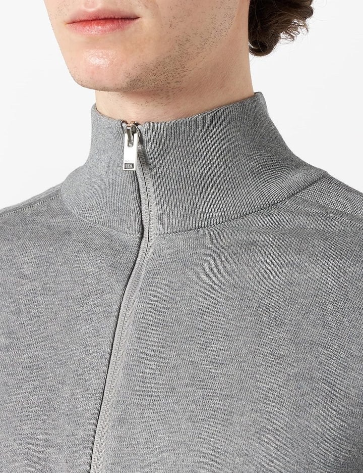 Selected Homme Male Strickjacke Zip-up S Grau (Medium Grey Melange), S Grau (Medium Grey Melange)