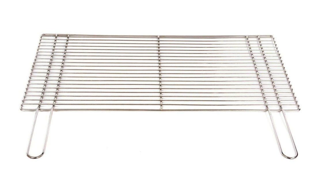 Grillrost 80 x 40 cm mit Griff aus Edelstahl 4 mm rostfrei und elektropoliert