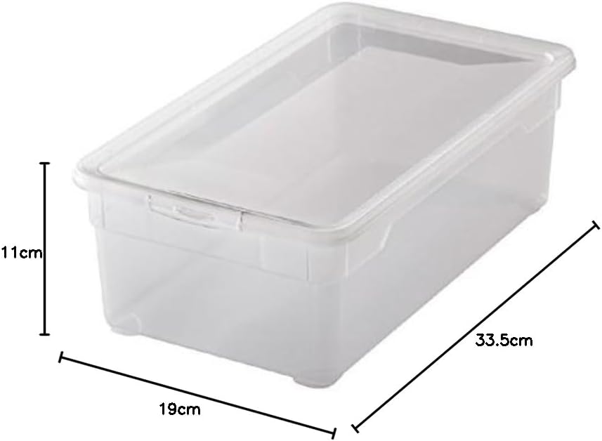 Rotho Clear Box 12er-Set Aufbewahrungsbox 5 Liter mit Deckel, Kunststoff, transparent