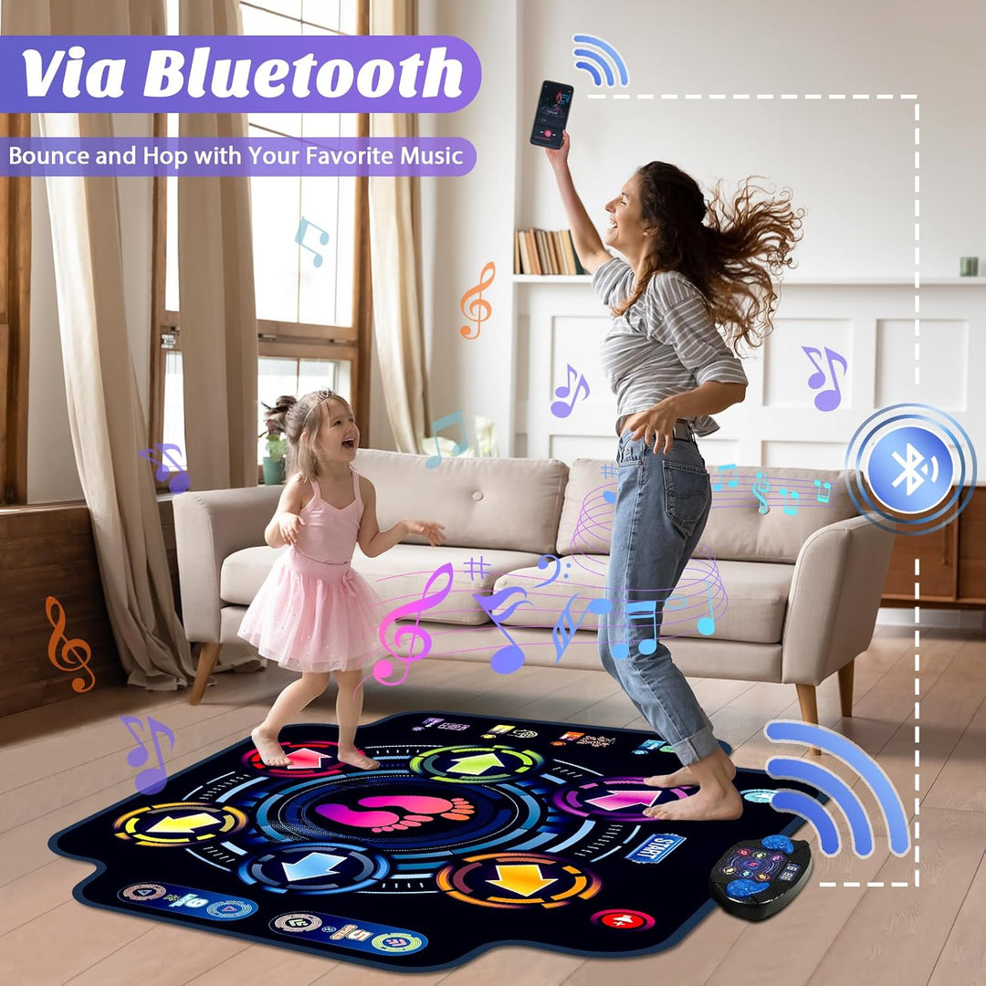 Tanzmatte für Kinder, Elektronisches Tanzmatte mit 6 Tasten und Bluetooth 9-Stufen, Musikspielzeug G