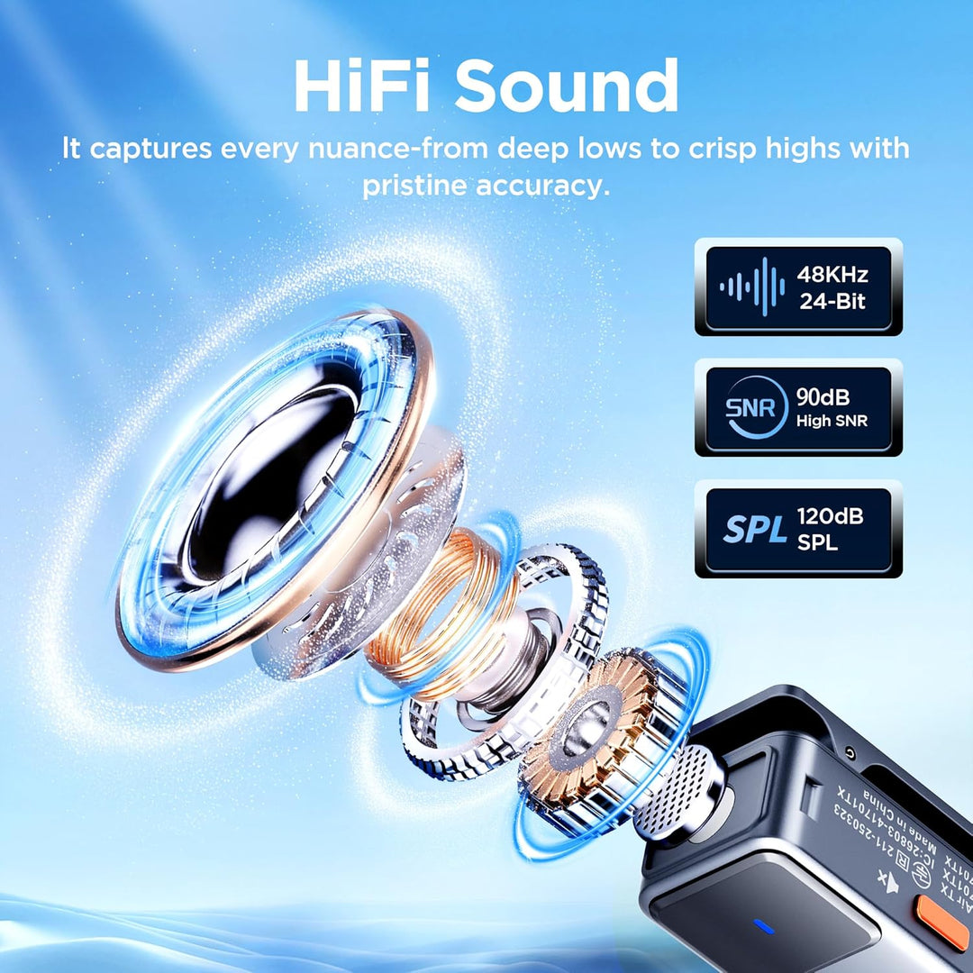 Saramonic Air Wireless Lavalier Mikrofon mit USB-C,48kHz/24Bit, 90dB SNR, Mikrofon Handy für iPhone1