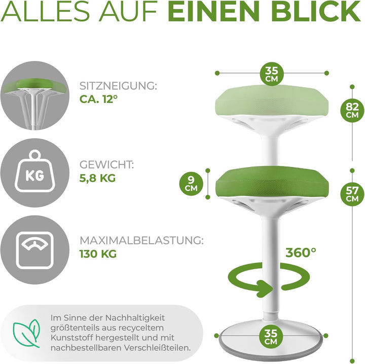 SMART-Sitzen: Bürohocker | Hocker | Sitzhocker ergonomisch für Arbeit & Freizeit | Ergonomischer Hoc