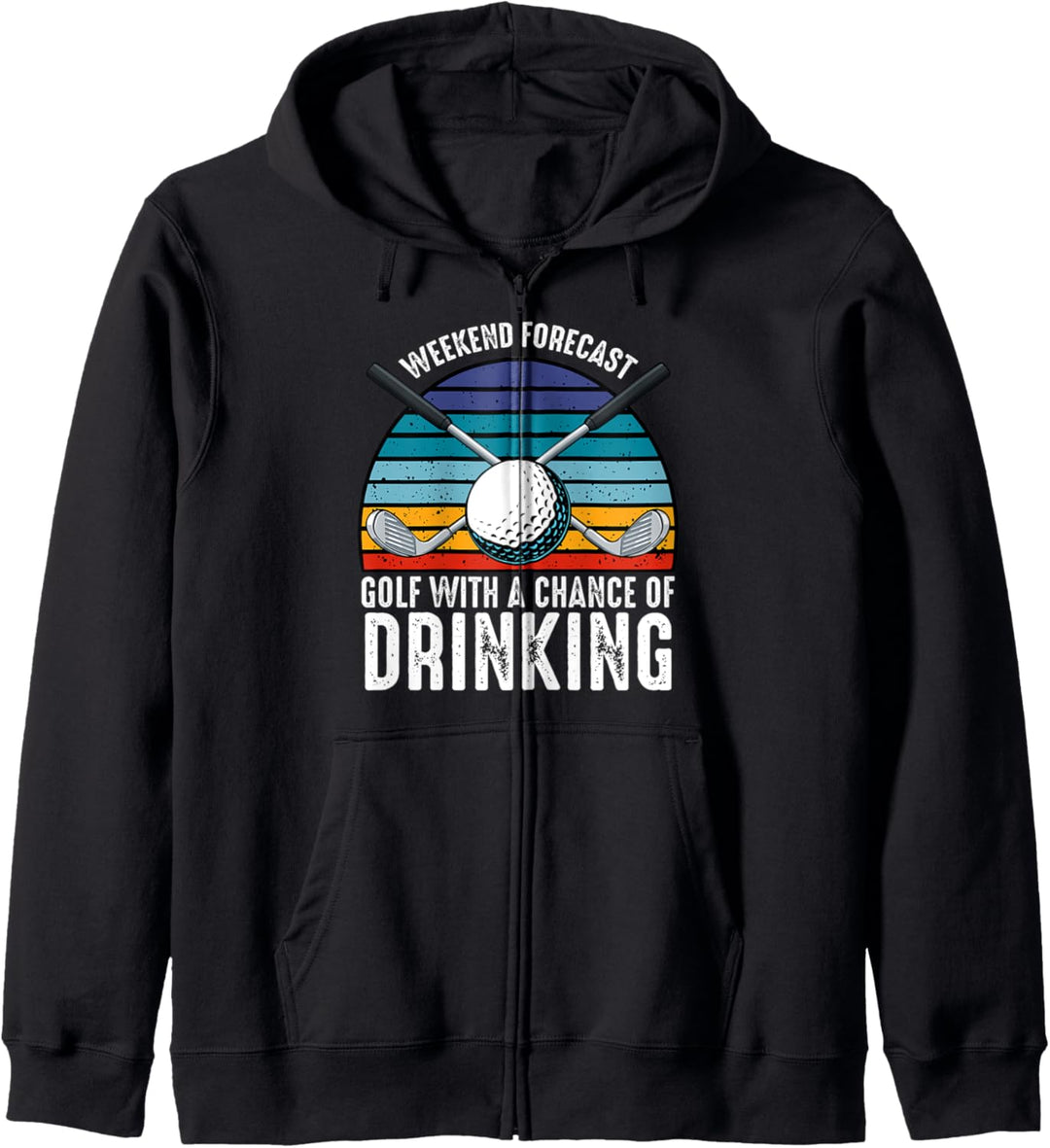 Weekend Forecast Golf Sport Golfer Player Playing Funny Kapuzenjacke