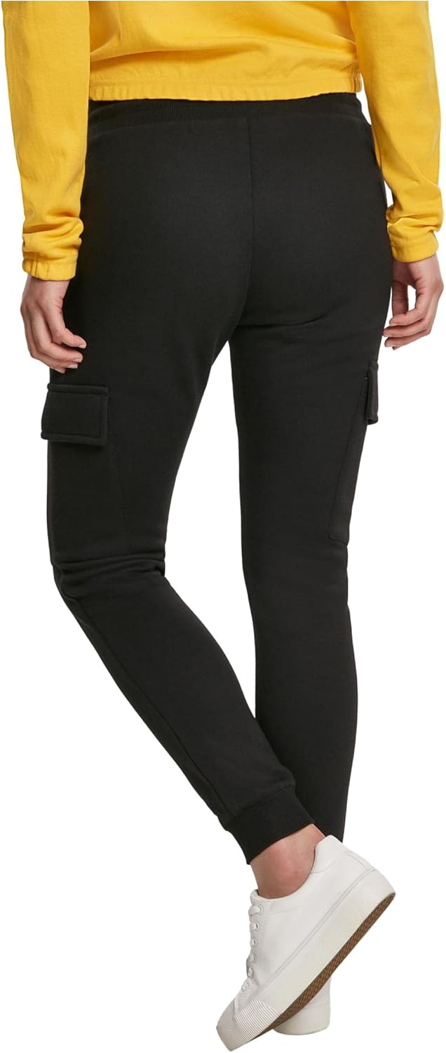 Urban Classics Damen Ladies Cargo Sweat Pants S Schwarz, S Schwarz