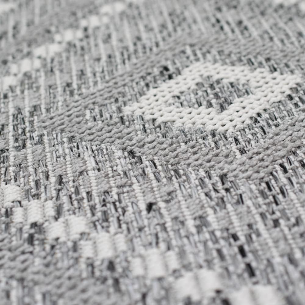 Teppich-Traum Runder In- & Outdoor Teppich Sisal Optik Küche Wohnzimmer Terrasse Balkon Rauten Zickz