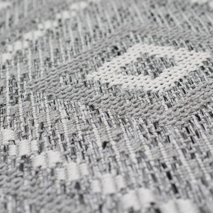 Teppich-Traum Runder In- & Outdoor Teppich Sisal Optik Küche Wohnzimmer Terrasse Balkon Rauten Zickz