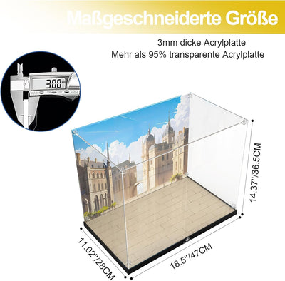 cooldac Acryl-Vitrine kompatibel mit Lego 21061 Notre Dame de Paris, Staubdichte&Durchsichtige Vitri