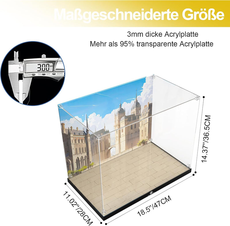 cooldac Acryl-Vitrine kompatibel mit Lego 21061 Notre Dame de Paris, Staubdichte&Durchsichtige Vitri