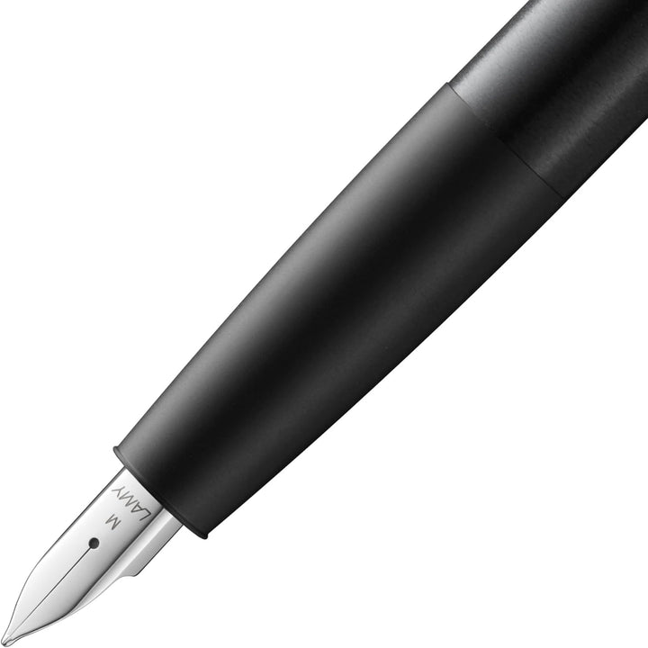 Lamy aion Füllhalter 077 – Füller aus eloxiertem Aluminium in der Farbe Schwarz mit gestrahltem Grif