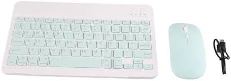 Kabellose Tastatur und Maus, 10 Zoll Bluetooth Tastatur Set, USB Aufladung, Ultradünne, Leise, Kabel