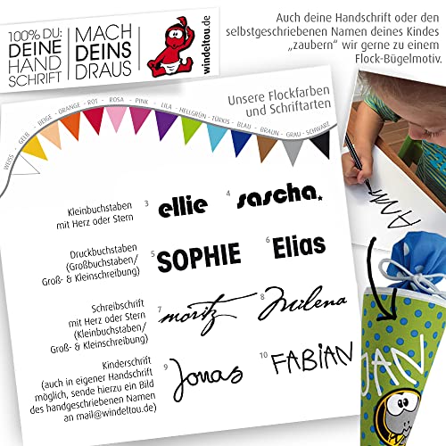 Nähset + Anleitung für Schultüten- bzw. Zuckertütenbezug, 85 cm mit vielen Personalisierungsmögliche