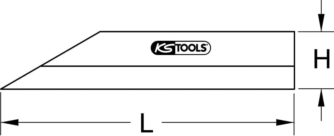 KS Tools 300.0634 Präzisions-Haarlineal, 150mm 150 mm, 150 mm