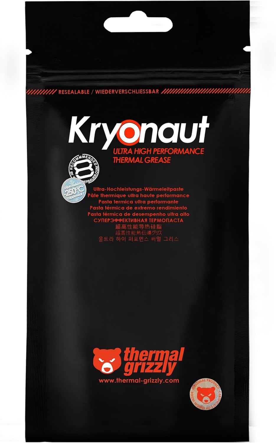 Thermal Grizzly Kryonaut Wärmeleitpaste - 11,1 Gramm / 3 ml