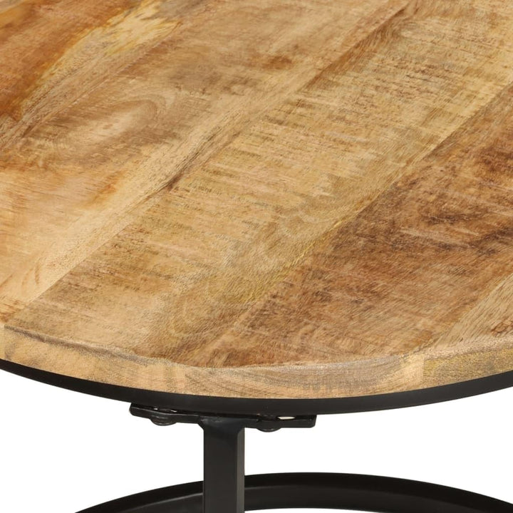 vidaXL Satztisch 3-TLG., Couchtisch Holz-Tischplatte Eisenbein, Beistelltisch für Wohnzimmer, Wohnzi
