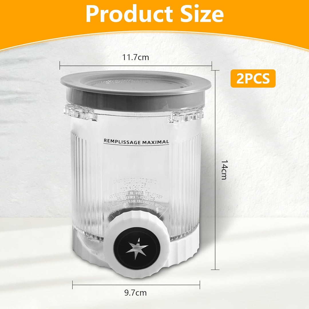 2 Stück Behältern für Ninja Swirl Creami Behälter, 480 ml Eisbehälter Becher mit Deckel Zubehör für