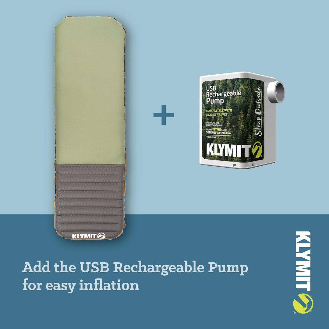 KLYMIT KLYMALOFT Schlafmatte, revolutionäres Air + Schaumstoff-Design, Ultra-dick 12,7 cm, Lofted Me