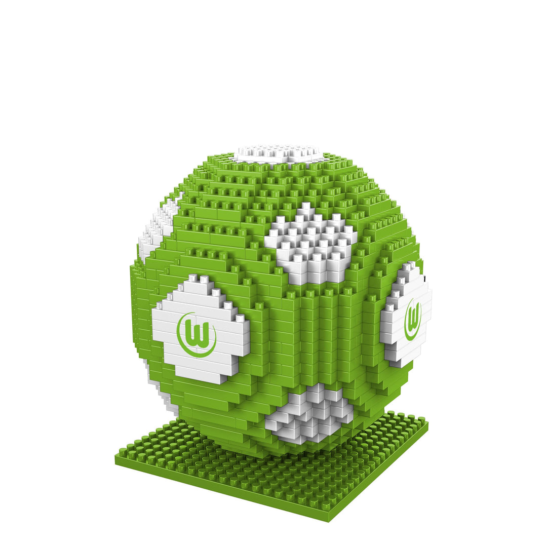 FOCO Offizielles Lizenzprodukt VFL Wolfsburg BRXLZ-Steine 3D-Fussball BAU-Set +12 YO Bricks, Vfl Wol