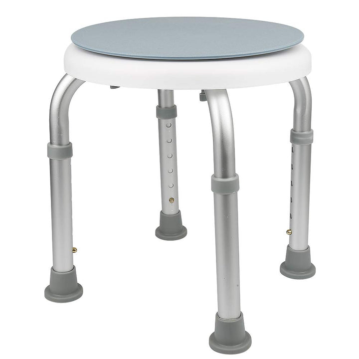 Duschhocker Duschstuhl 360°Drehbar Badehocker Höhenverstellbar, Alu und Kunststoff Badestuhl Duschsi
