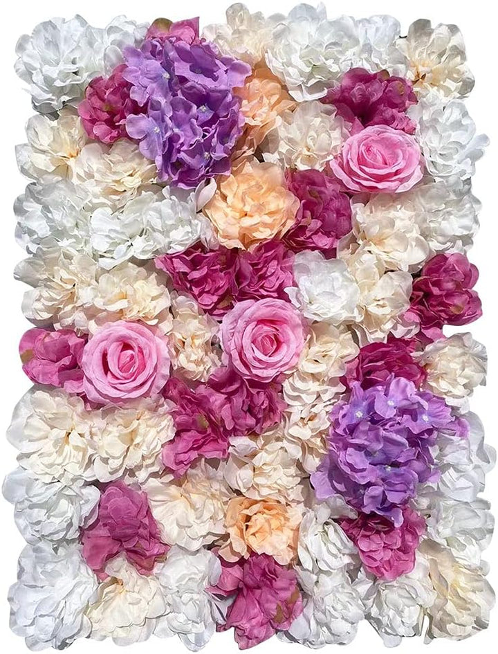 Fetcoi 12x Künstliche Blumen 40x60CM Künstliche Blumenwand Rosenwand Deko Für Hochzeit Party, Bühnen