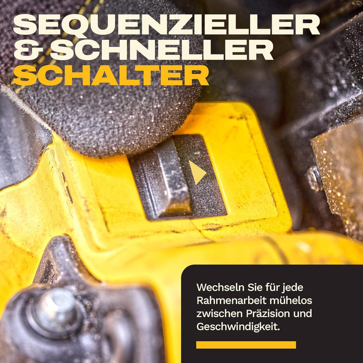 DEWALT 18V XR Akku-Nagler (90mm, bürstenloser Motor, für Ringschaft-Nägel bis 2,8mm, Einzelauslösung