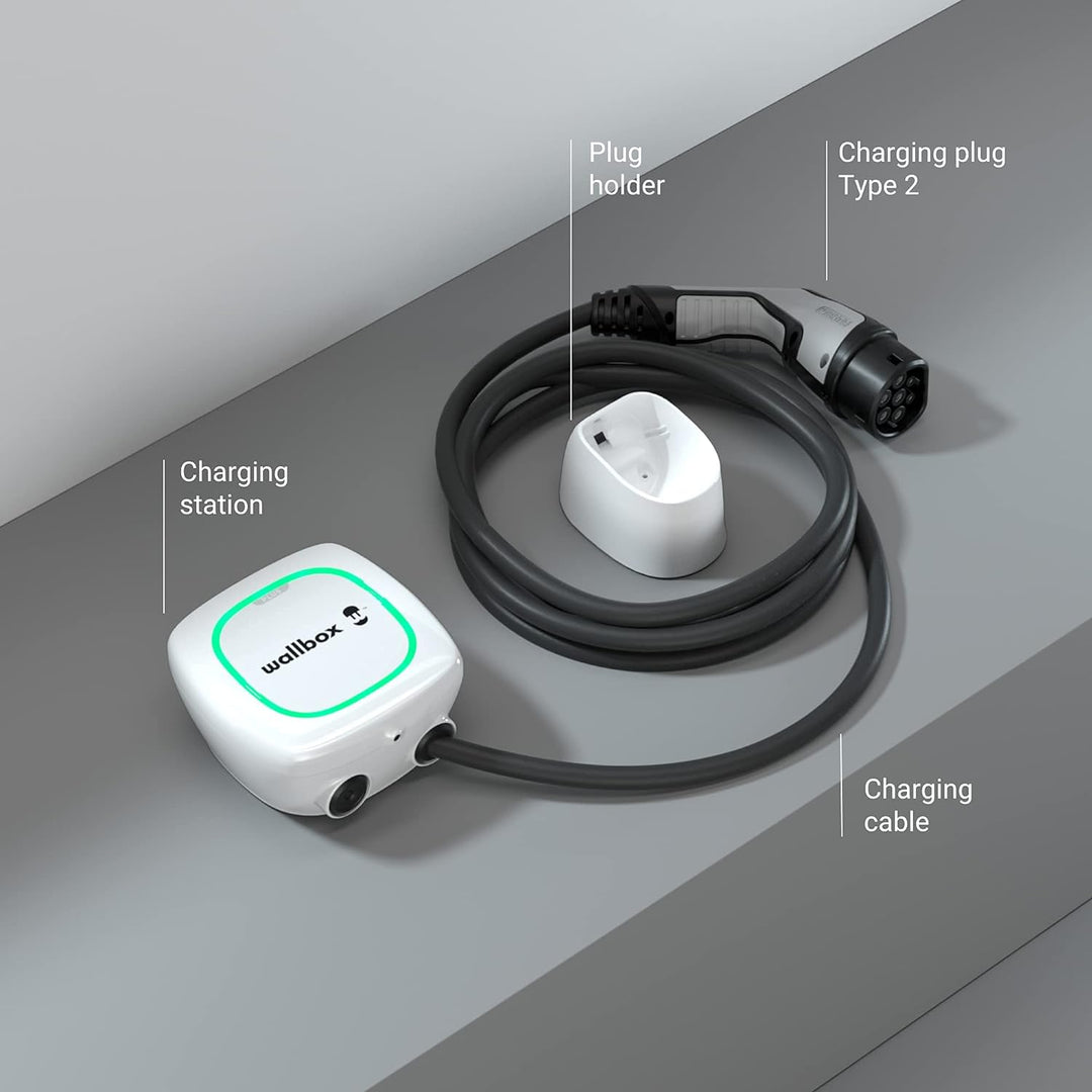 Wallbox Pulsar Plus Ladegerät für Elektrofahrzeuge. Mit Einstellbarer Leistung von bis zu 22 kW. Lad