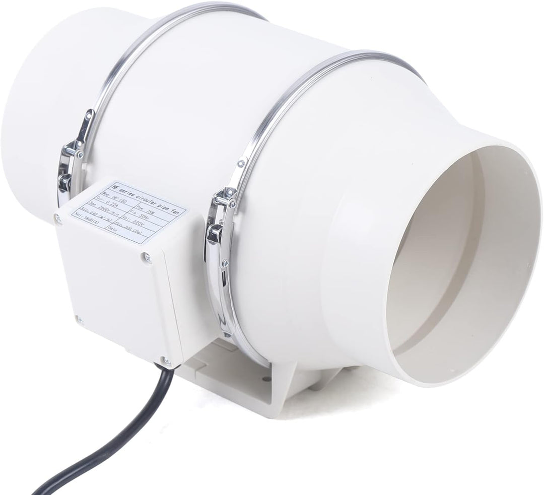 Rohrventilator 150mm, Abluftventilator Rohrventilator Fan HF-150, Kanalventilator Badlüfter 540m³/h,