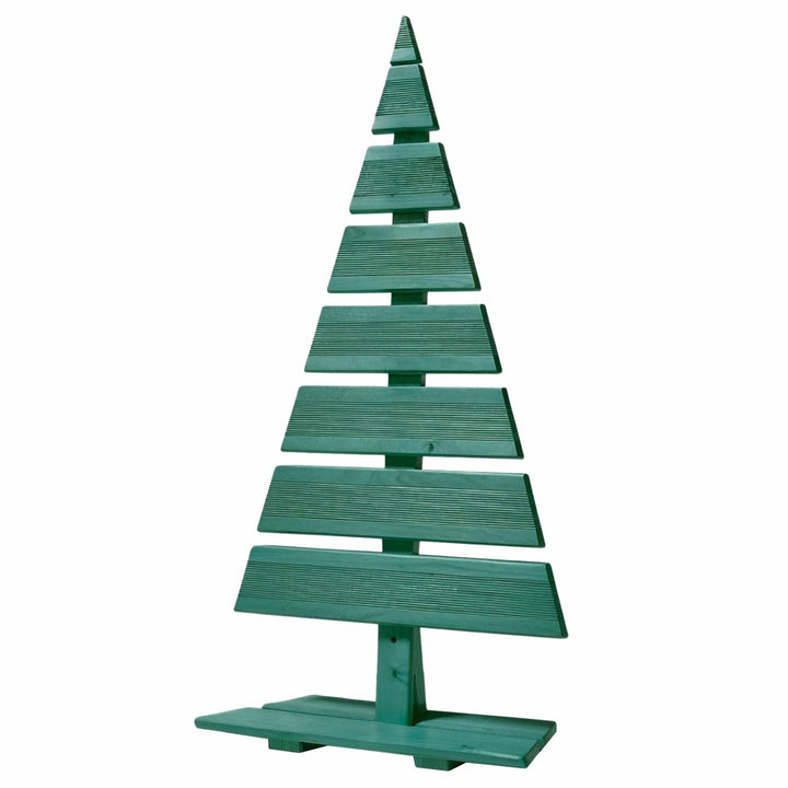Floranica Weihnachtsdeko Weihnachtsbaum Lärchenholz Höhe 92 cm Fussbreite 45 cm Grün Holzweihnachtsb