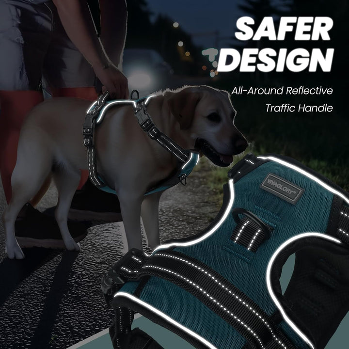 VIVAGLORY Easewalk Hundegeschirr, Anti Zug Hundegeschirr für Training &amp; Spazieren, Anti Zieh Geschir