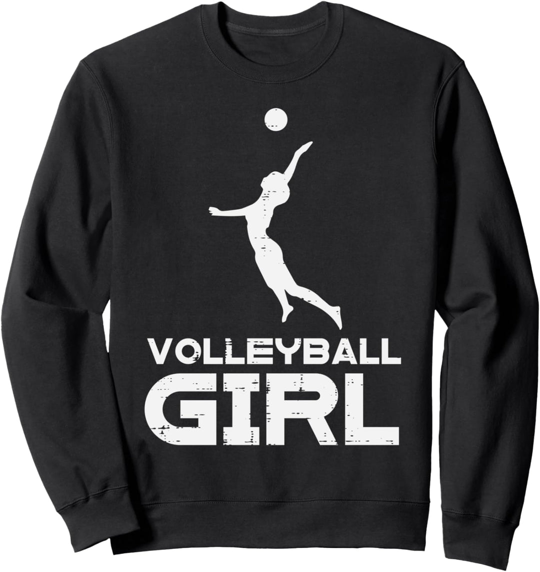Volleyball Girl Cute Player Spiker Setter Teens Girls Women Sweatshirt