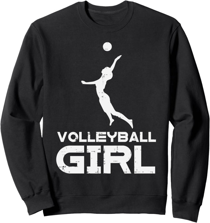 Volleyball Girl Cute Player Spiker Setter Teens Girls Women Sweatshirt