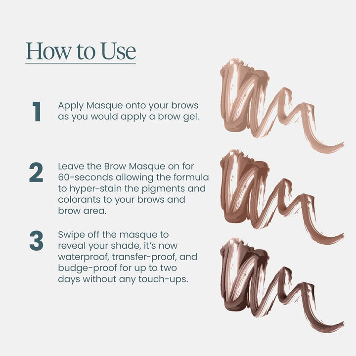 Wonderskin Augenbrauen-Tönung – Wonder Blading Brow Stain & Go Masque, Langlebige Brauen-Tönung, Übe