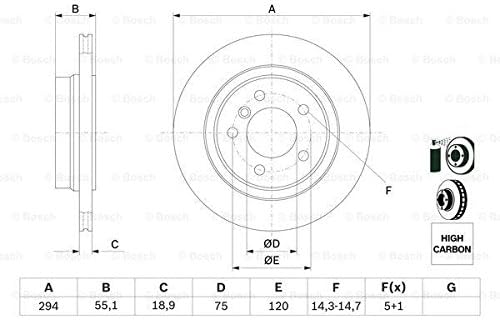 Bosch BD492 Bremsscheiben - Hinterachse - ECE-R90 Zertifizierung - zwei Bremsscheiben pro Set