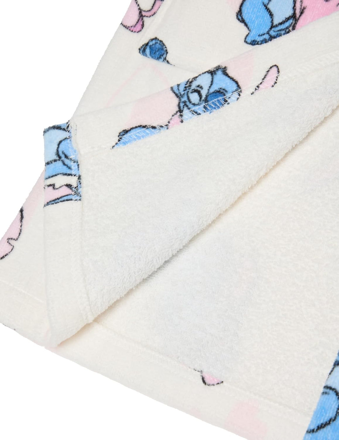 OVS Kids Weisser Mädchen-Bademantel aus 100% Baumwolle mit Lilo &amp; Stitch Muster 7-8 Jahre Weiss, 7-8