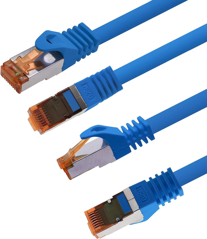 1aTTack.de 10m - Cat.7 Netzwerkkabel Blau - 1 Stück Gigabit Ethernet LAN Kabel 10000 Mbit s Patchkab